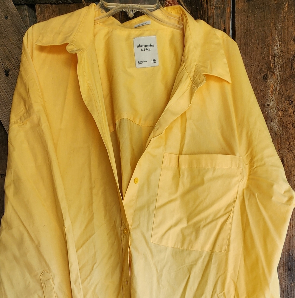 Yellow Button-Up Shirt